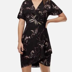 Babaton Black Floral Mini Dress